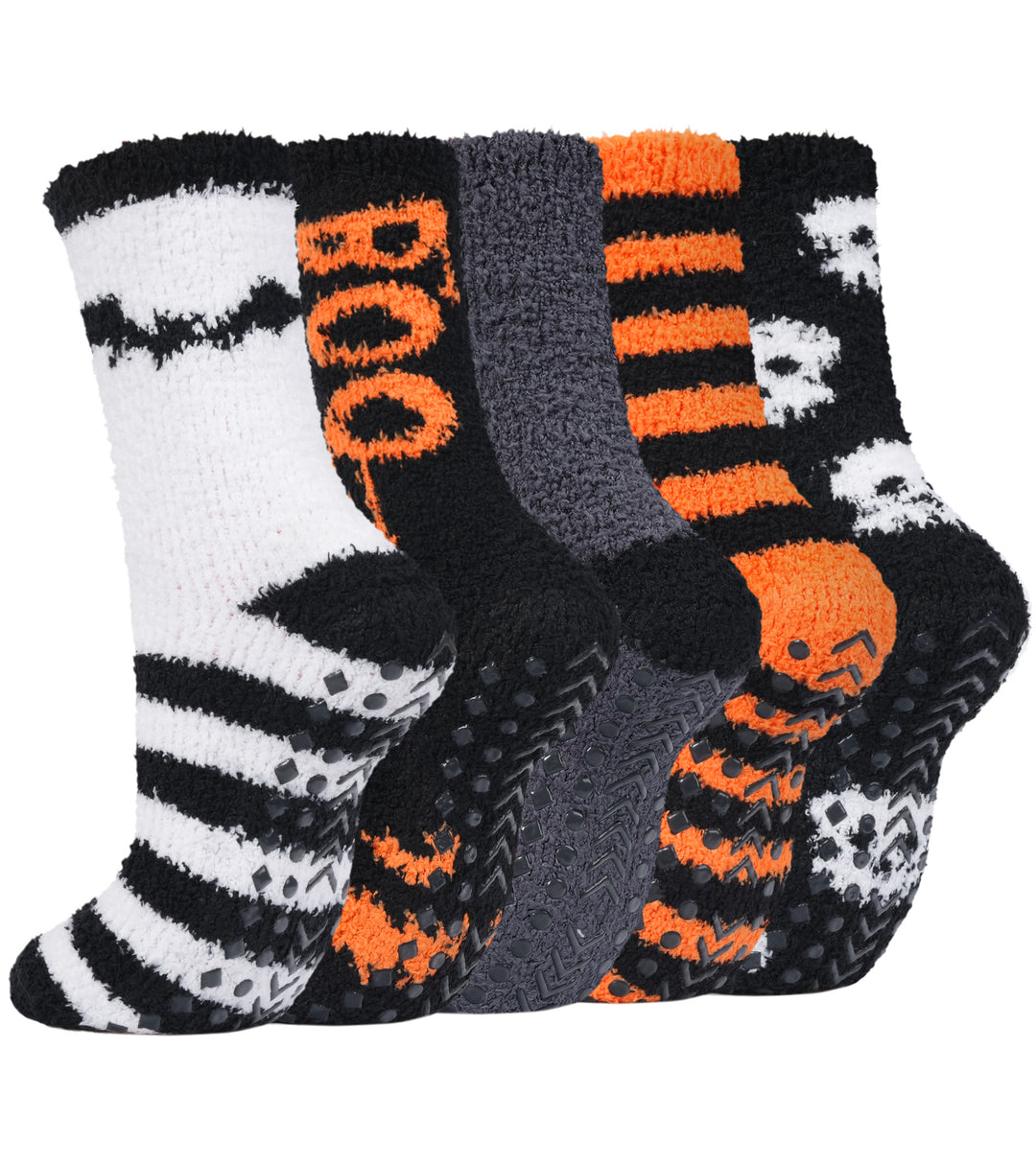 Coral Fleece Warm, Cozy Grip Socks for Men · 5 Pair Set