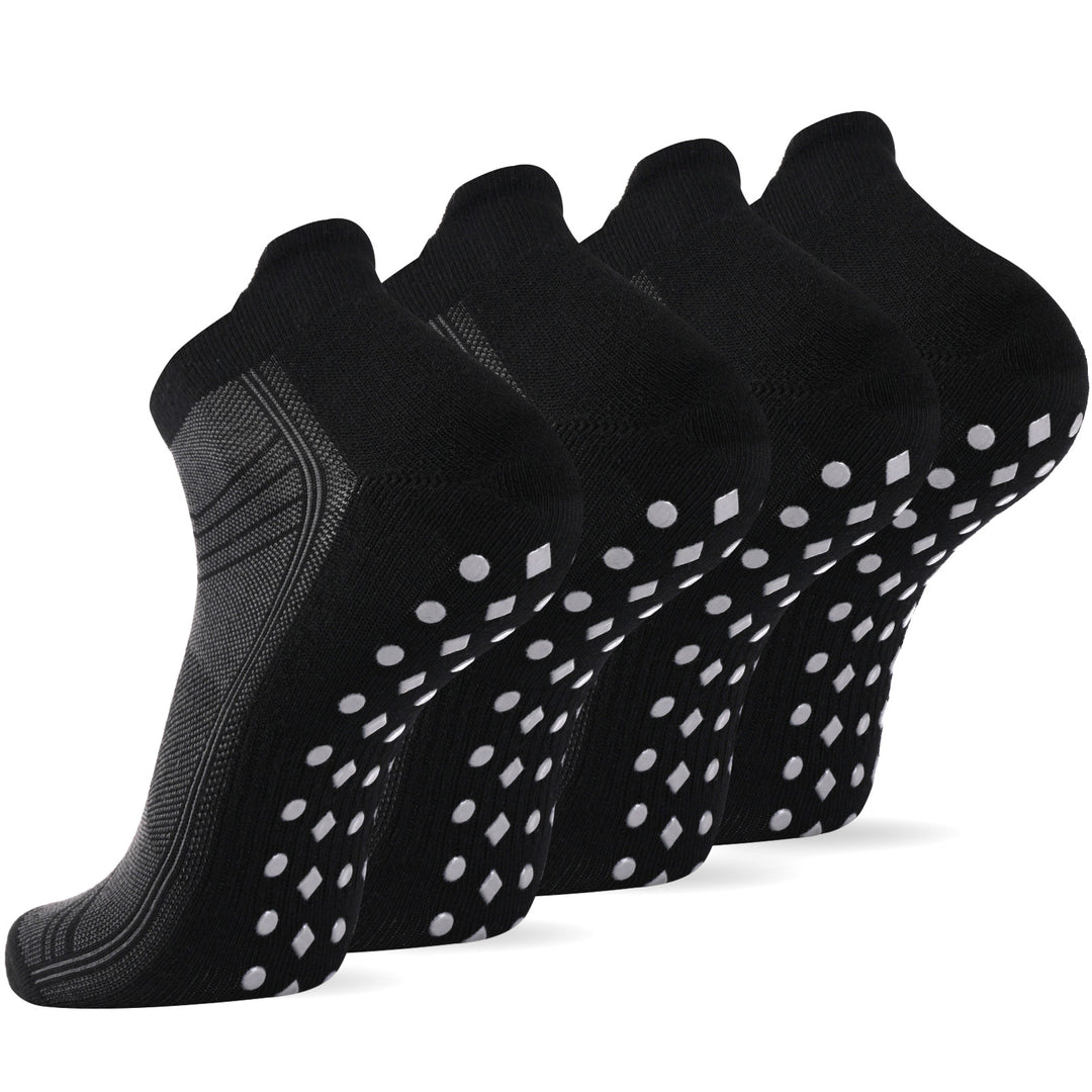 Men’s Ankle Grip Socks · 4 Pair Set
