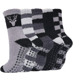 Load image into Gallery viewer, Coral Fleece Warm, Cozy Grip Socks for Men · 5 Pair Set
