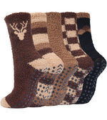 Load image into Gallery viewer, Coral Fleece Warm, Cozy Grip Socks for Men · 5 Pair Set
