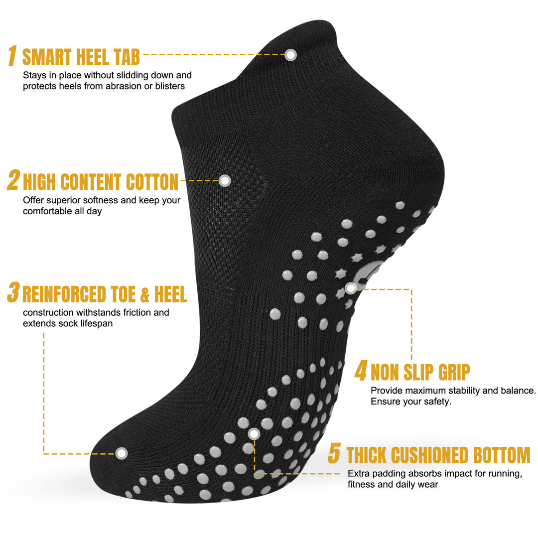 Women’s Ankle Grip Socks · 4 Pair Set