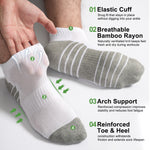 Load image into Gallery viewer, Men’s Bamboo Athletic Ankle Socks · 6 Pair Set
