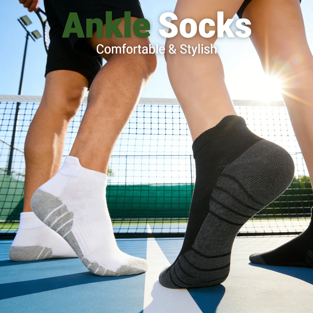 Men’s Bamboo Athletic Ankle Socks · 6 Pair Set