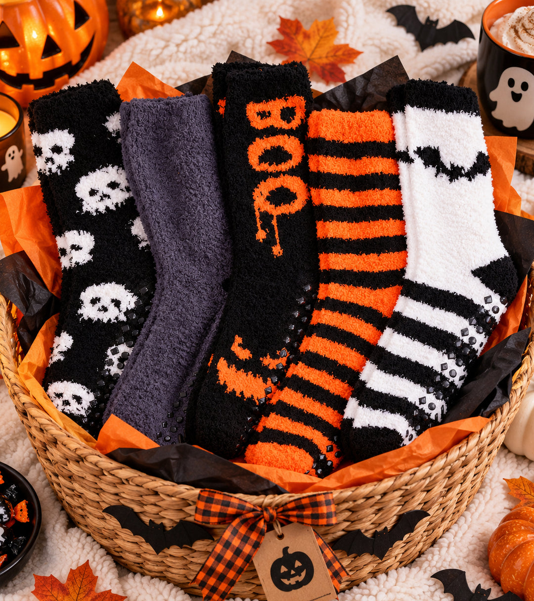 Coral Fleece Warm, Cozy Grip Socks for Men · 5 Pair Set