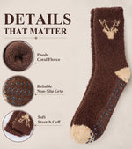 Load image into Gallery viewer, Coral Fleece Warm, Cozy Grip Socks for Men · 5 Pair Set
