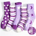 Load image into Gallery viewer, Seasonal  Cozy Coral Fleece Non-Slip Socks for Women · 5 Pair Set
